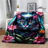 3D Cute Cat Printed Blanket Flannel Warm Blankets Soft and Comfortable Blanket Bed Linings Cubre Cama Birthday Gift