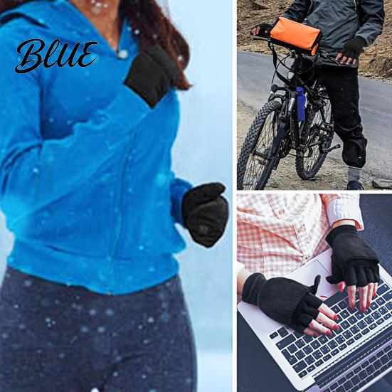 Flip Gloves 1 Top Mittens Delicate Fleece Good Fluffy Pair Warm Covered Winter for Photographing