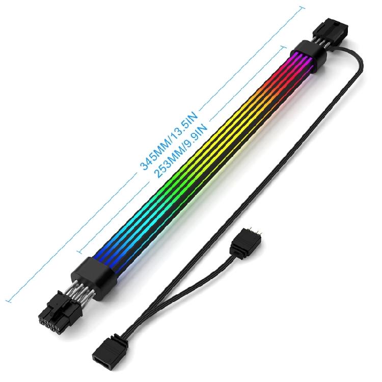 ARGB 8Pin Motheboard Extension Cord Wire PC Case Power Supply Decorative Line Computer Lamp Easy Installation