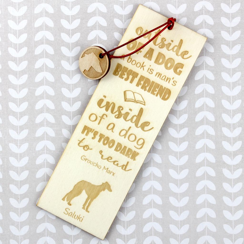 Saluki, Persian Greyhound, Arabian hound, Gazelle hound - dog bookmark, personalized bookmark, gift for bookworm from Art-Dog brand