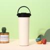 Portable Bowknot Insulated Cup Stainless Steel Solid Color Vacuum Mug Handle Thermal Car Coffee Cup Travel
