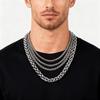 EDELSTAHL SILBERFARBEN GEDREHTE SEILKETTE Halskette für MÄNNER Frauen HIP HOP PUNK Schmuck Zubehör 3/4/5/6/8MM Dick