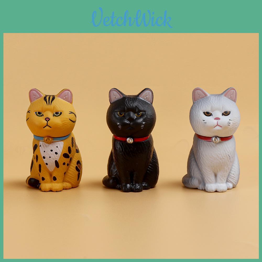 Mini Cat Pvc Animal Desktop Figurine With Creative Design For Home Decor Collection