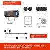 Bluetooth 6.0 Helmet Headphone, Dual Person Intercom Group Talk Noise Reduction for Motorcycle