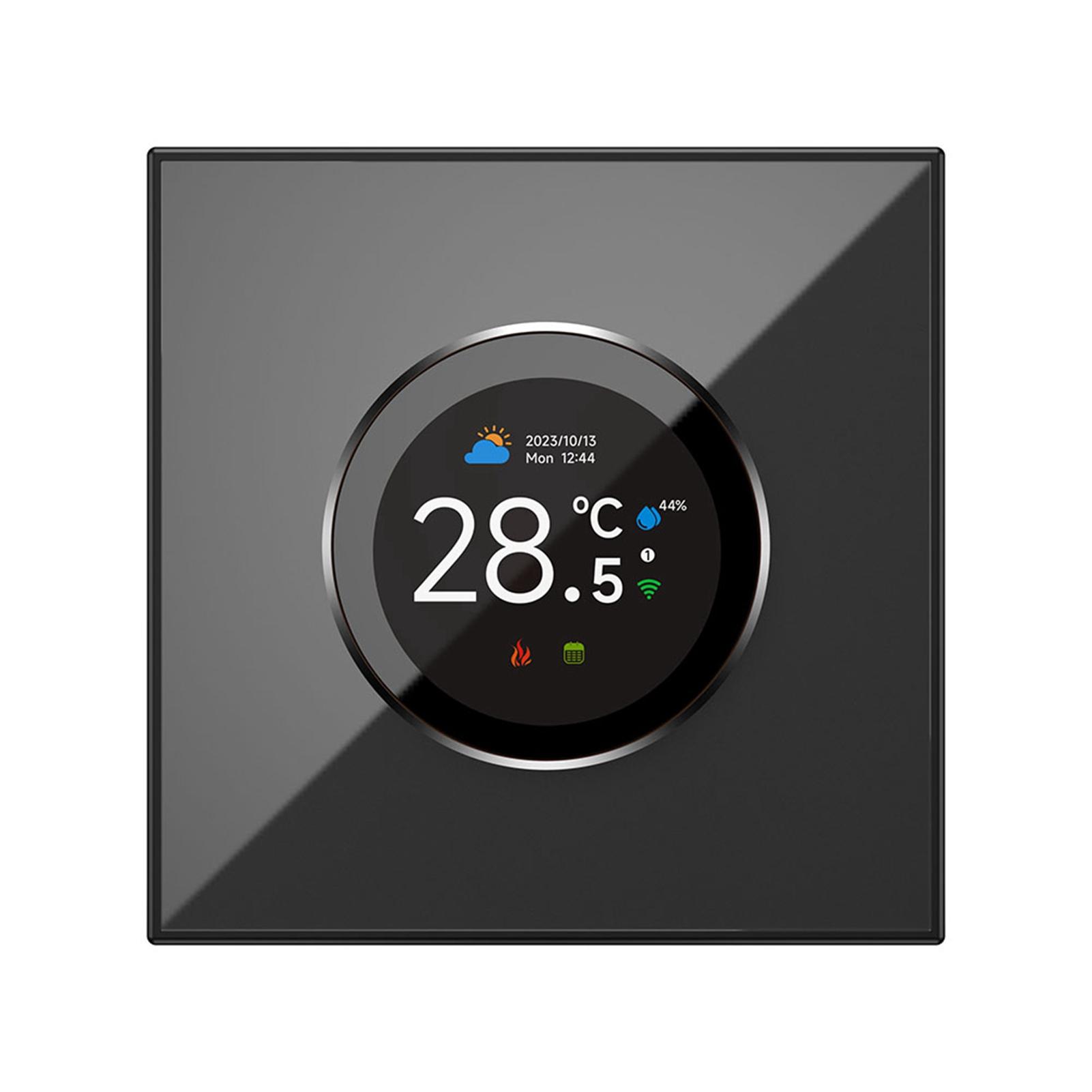 

Smart Thermostat for TUYA 1.32in TFT Screen Touch Knob Voice WIFI Temperature Controller with Ambient Lights for Home GC чёрный