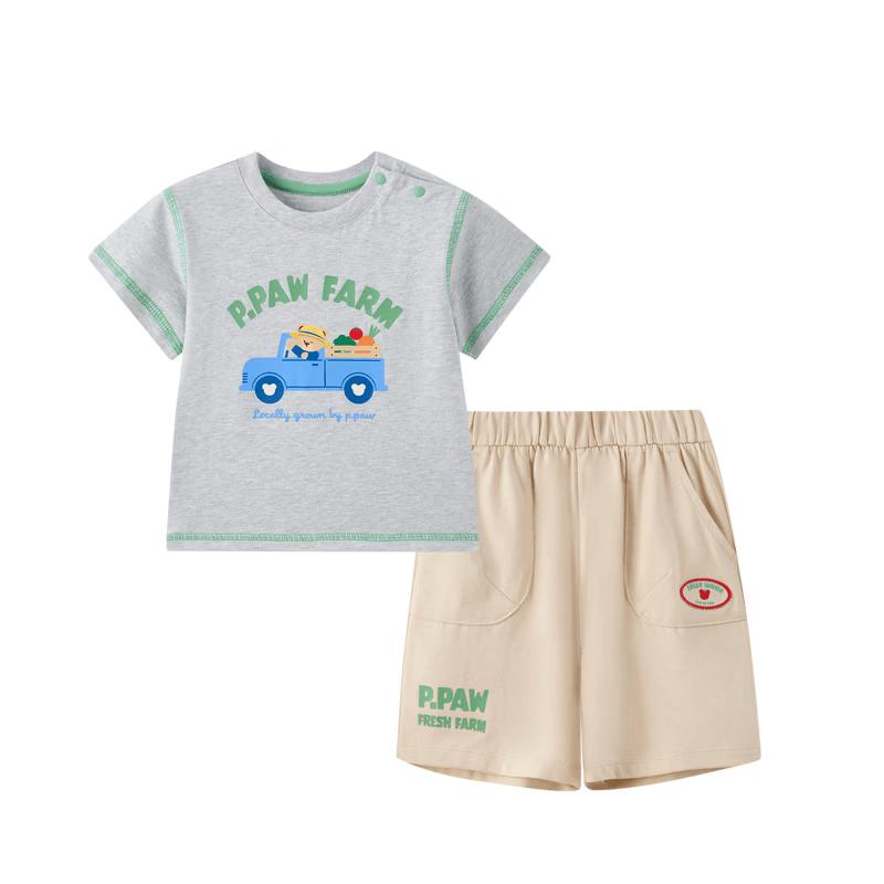 PawinPaw Cartoon Bear Unisex Baby Two-Piece Set 90