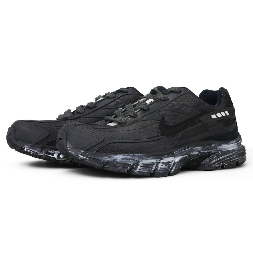 Nike Initiator Mesh, Leather Abrasion Resistant Low top Casual City Commuting Running Shoes Men's Black 394055-100(Team92-)