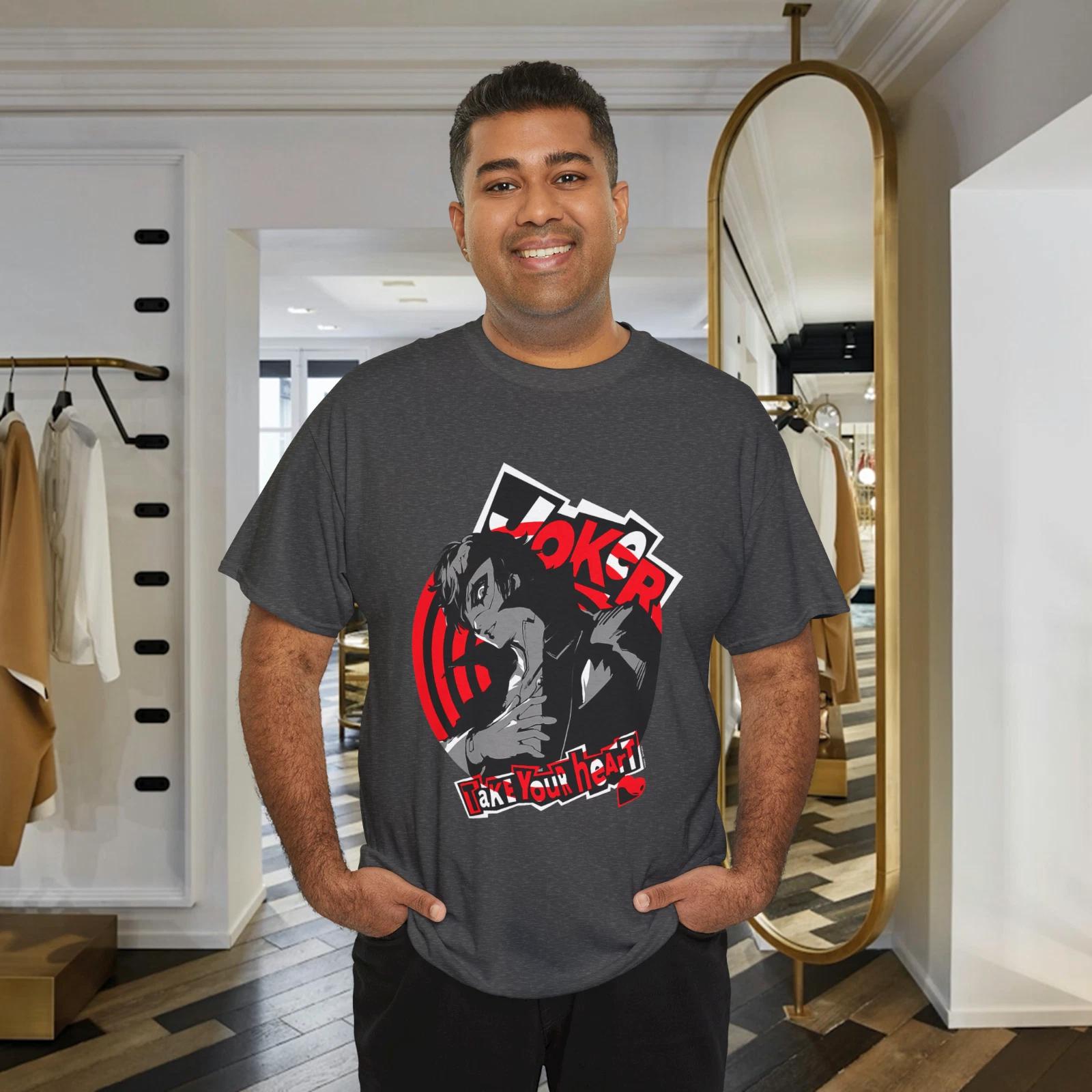 Phantom Thief Joker Style Anime Graphic Take Your Heart T-Shirt 2XL
