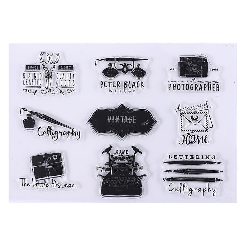 1pc Clear Stamp Transparent Silicone Stamp Spill and Splatter Rubber Stamp for Scrapbook Journal Card Making