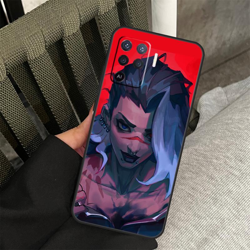 Cartoon Valorant Case For Oppo A18 A38 A58 A78 A98 A74 A94 A54 A40 A60 A80 A16 A76 A96 A15 A57S A17 A77 Cover