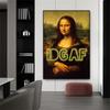 Vintage-Druck, Mona, verändertes Kunstposter, klassisches Ölgemälde, Mona Lisa, Neon-Leinwanddruck, Da Vinci-Leinwanddruck, Wandkunst, Heimdekoration