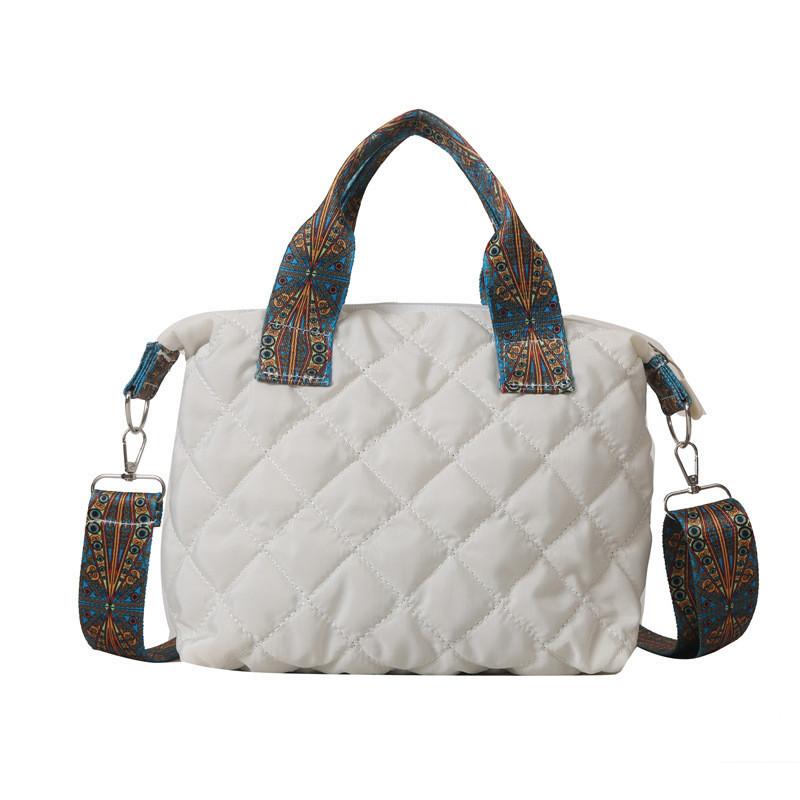 Stylish Winter Embroidered Crossbody Shoulder Bag For Women 2023 Trendy Quilted Handbag