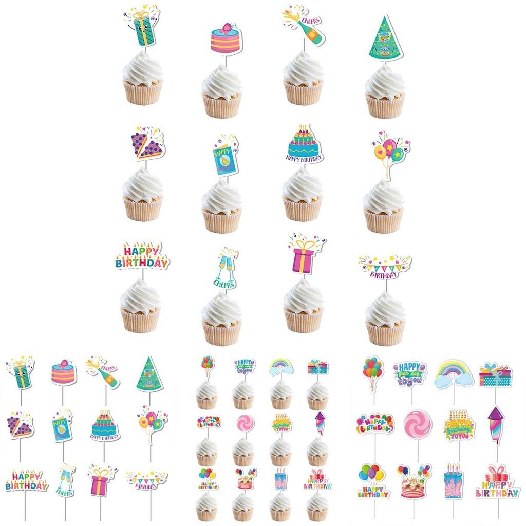 Geburtstagskuchen Dekorationen Mit Papierfähnchen Für Party Location Setup Set von 12