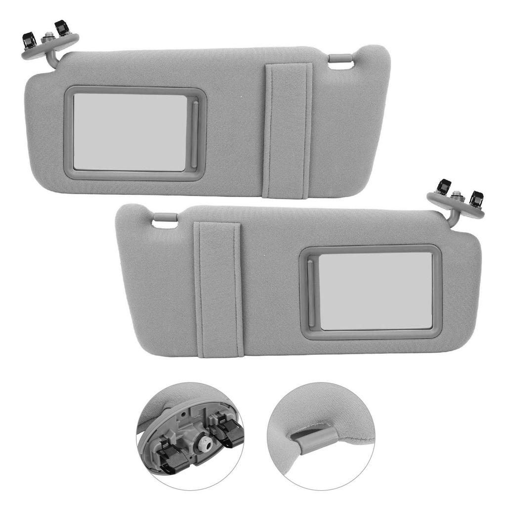 Car Sun Visor Car Plastic Gray Sunshade with Mirror 74320 06800 B0 for Camry 2007 to 2011 74310 06770 B0 Left Right Sun Visor