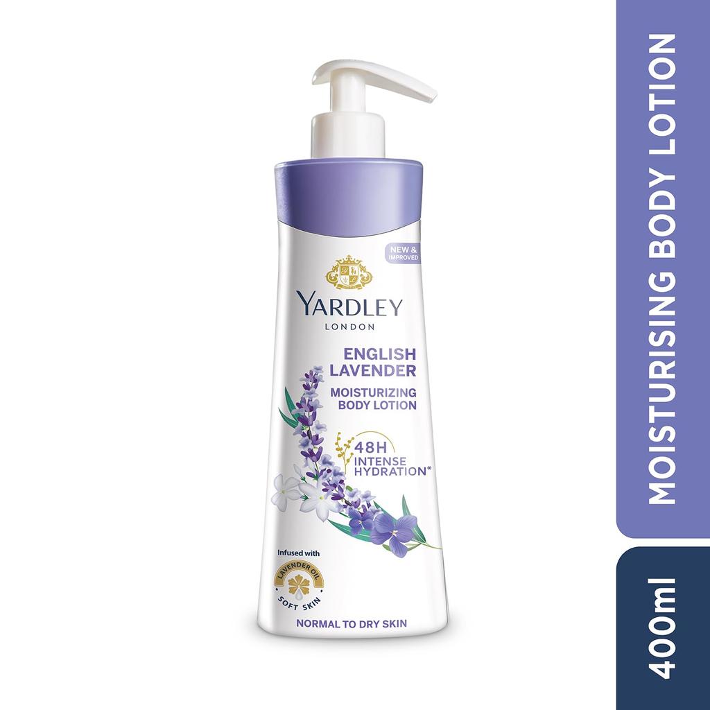 Yardley London English Lavender Moisturizing Body Lotion With Germ Shield 400ml Daily Hydrating Skin Care for Women