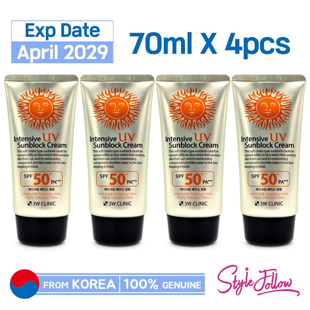 

4шт/280мл_[3W CLINIC] Интенсивный УФ солнцезащитный крем 70мл (SPF50 + / PA +++) 70ml X 4pcs (280ml)