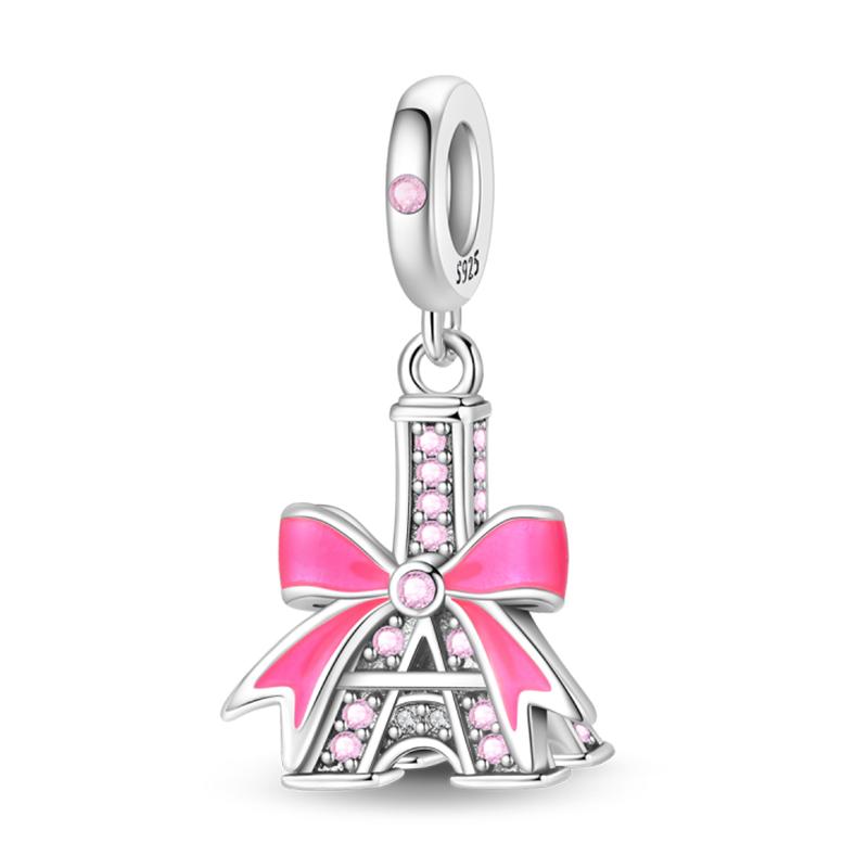 Kupfer Pudel Wal Handtasche Eiffelturm Elegant Charms Perlen Anhänger Passend für 3mm Armbänder DIY Feiner Schmuck Herstellung