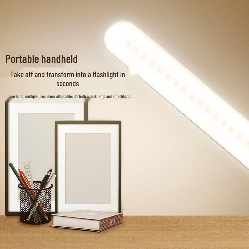 LED Rotatable Desk Lamp with Eye Protection and Magnetic Mount for Dorm Study