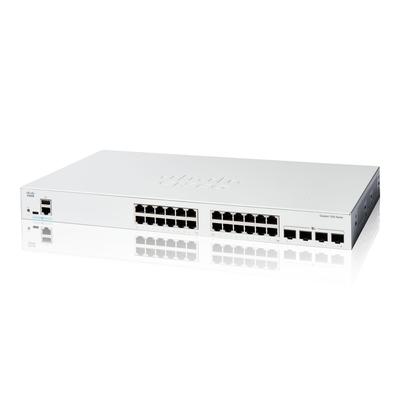 „Cisco“ sistemos „Cisco Cisco Catalyst“ išmanusis jungiklis 24 prievadų GE 4x10GE metalinis korpusas Tylus naudojimas verslui be ventiliatoriaus (Cisco) 1200-24T-4X SFP+ (C1200-24T-4X)