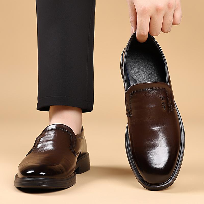 High Quality Casual Leather Oxford Shoes Mens Fashion Outdoor Office Loafers Comfy Antiskid Driving Shoes Dress Business Shoes