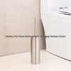 Wall-Mounted Stainless Steel Toilet Brush with Floor Stand for Household Bathroom Cleaning