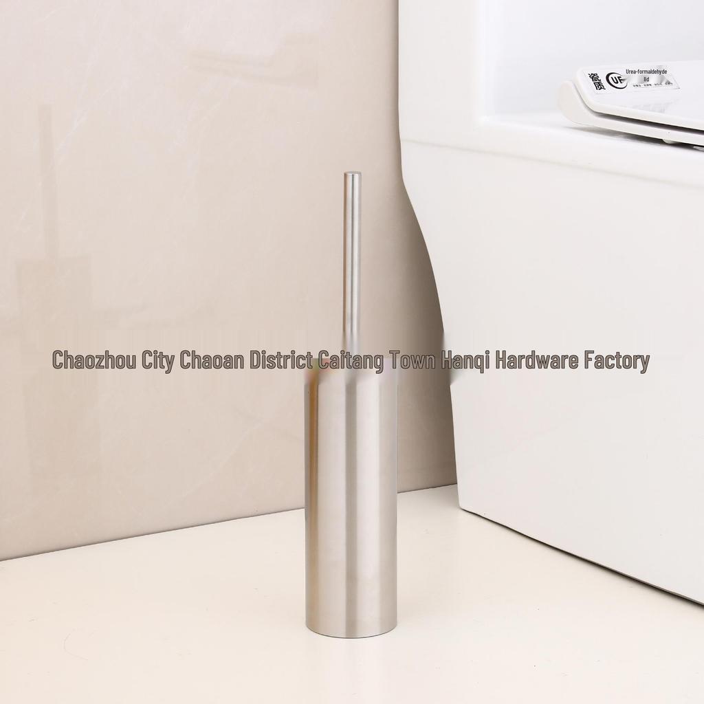 Wall-Mounted Stainless Steel Toilet Brush with Floor Stand for Household Bathroom Cleaning