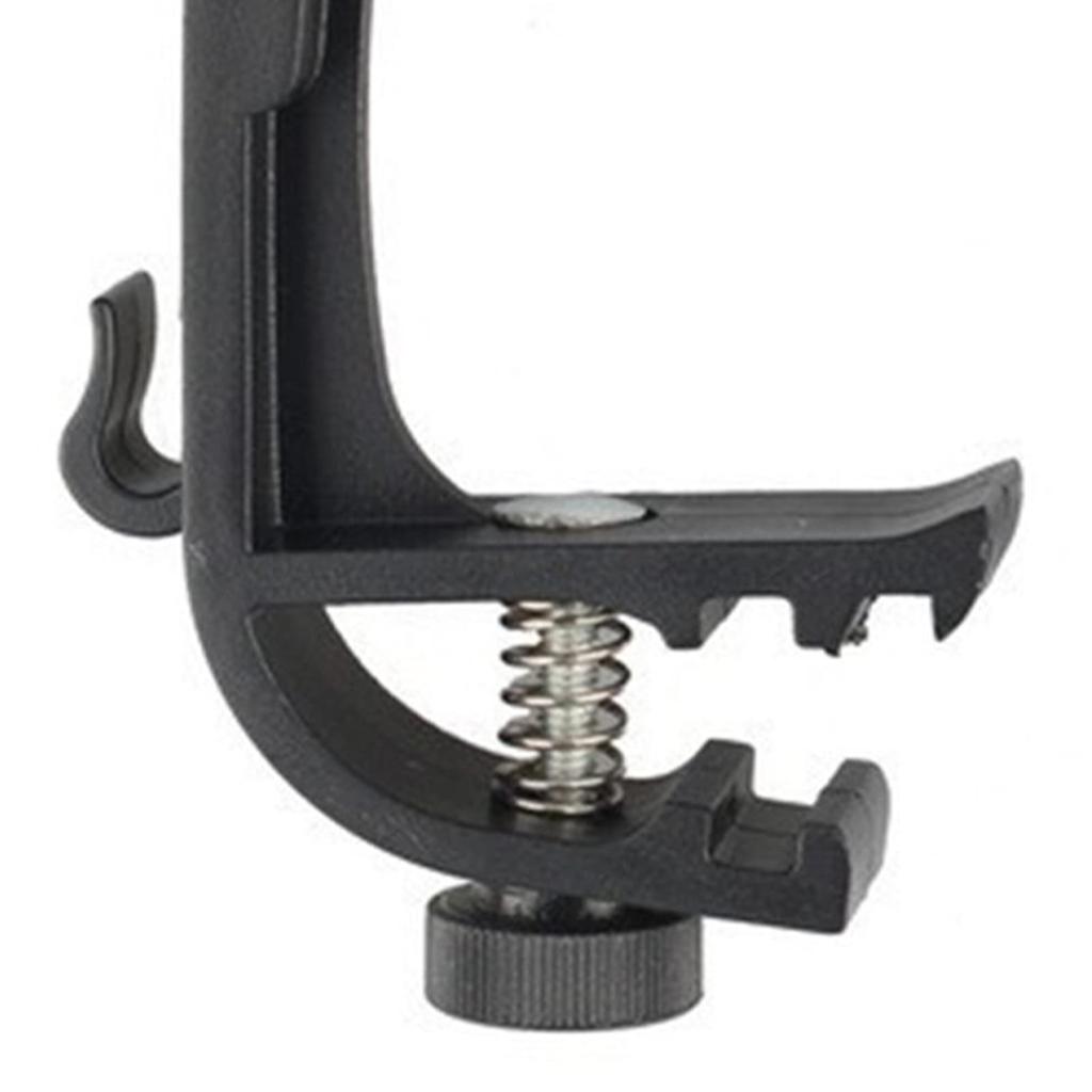 Alomejor Drum Microphone Clip 2 Pieces Adjustable Stand 180° Rotation Shockproof Mount Compatible with 18-28mm Microphones Plastic
