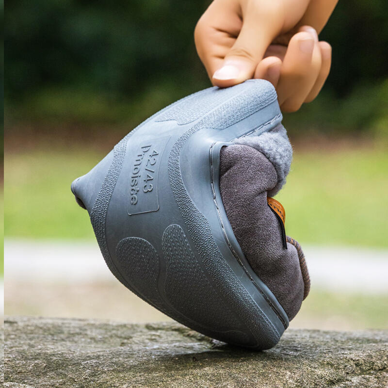 Men's Winter Plush Outdoor House Slippers - Fleece Lining, Memory Foam and Tpr Anti-Slip Sole, Windproof, Warm and Comfortable