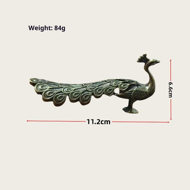 

1Pc Animal Brass Ornament Peacock Ornament Home Decor Statue Figure Chinese Handicraft Home Office Decoration