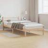 Brown Bed Frame 215.5 x 85.5 x 69.5 cm Solid Pine Wood