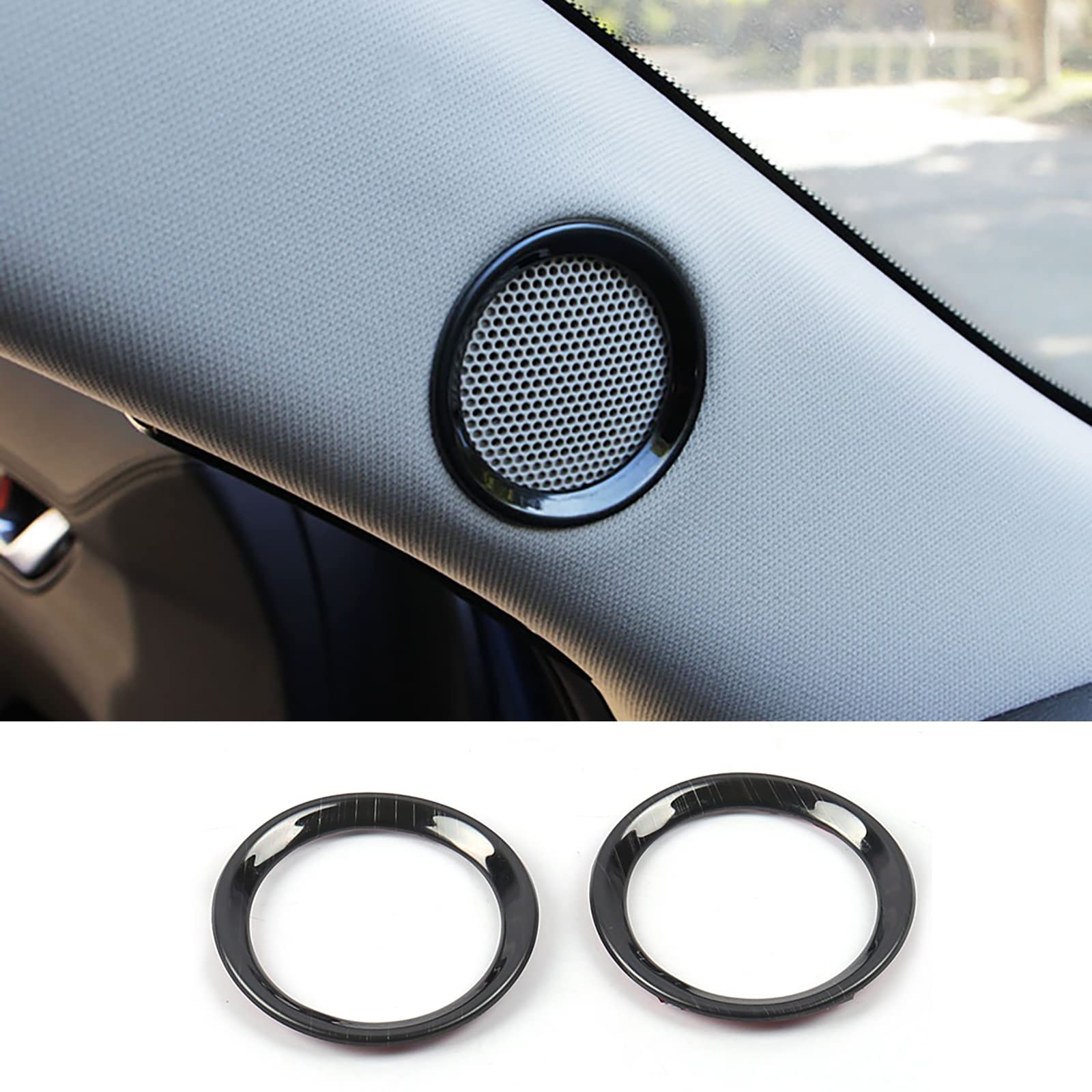 

KELEIMAI audio cover garnish for Mazda generation KF 2017 and specifically designed for the Mazda Two stainless steel interior parts in A-pillar
