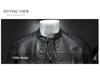 2024 Slim-Fit Plus Size Men's Stand Collar Leather Jacket - Trendy Autumn Motorcycle Coat