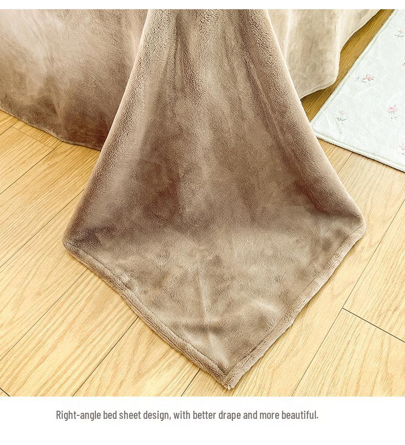 Velvet Fleece Bedding Set: Four-Piece Plush Student Dorm Winter Set