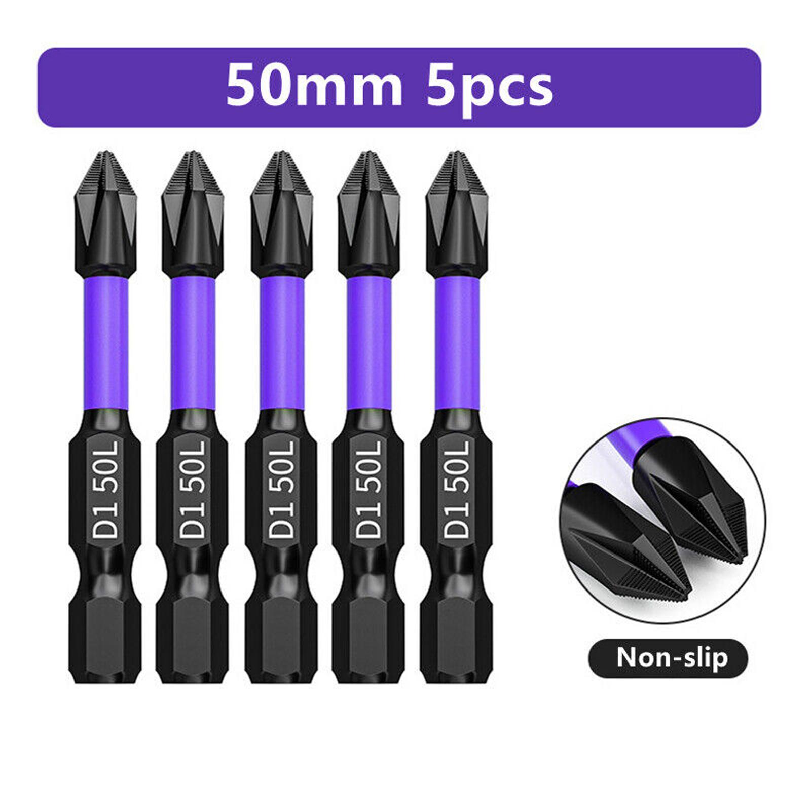 

5-6PC Upgraded High Hardness And Strong Magnetic Bit 25/65/70/150mm Non-slip Cross High Hardness Electric Hand Drill Screw Set