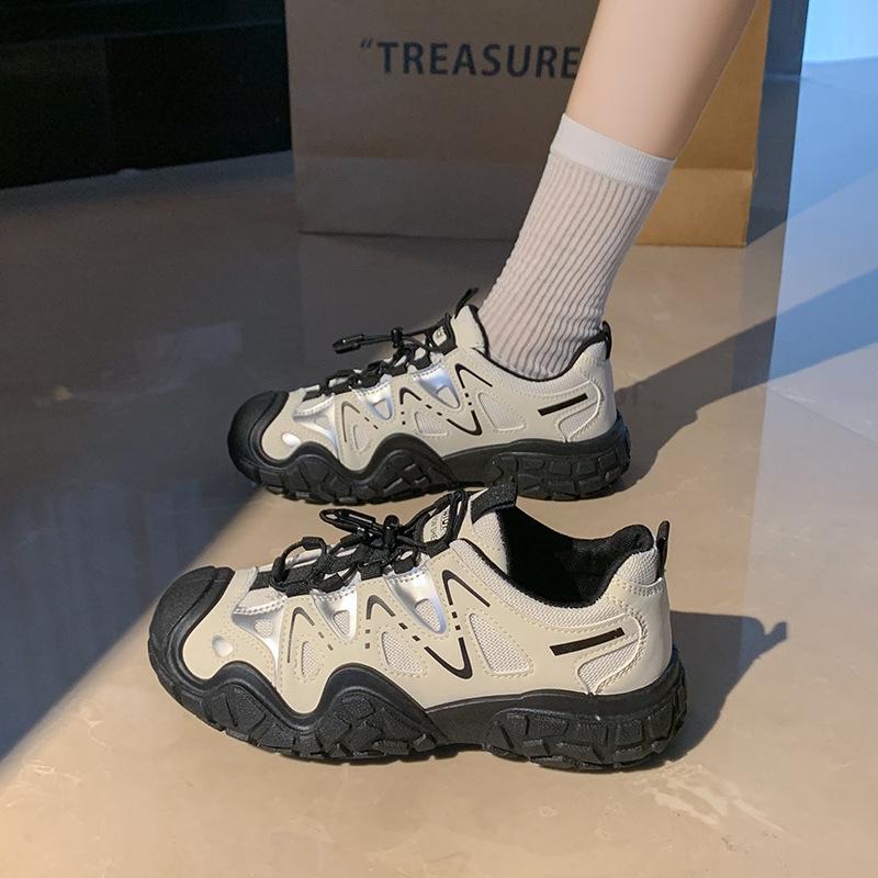 

Thick-soled breathable sports board shoes women s shoes 2025 summer new ultra-light high-value outdoor hiking shoes dad shoes tide 35