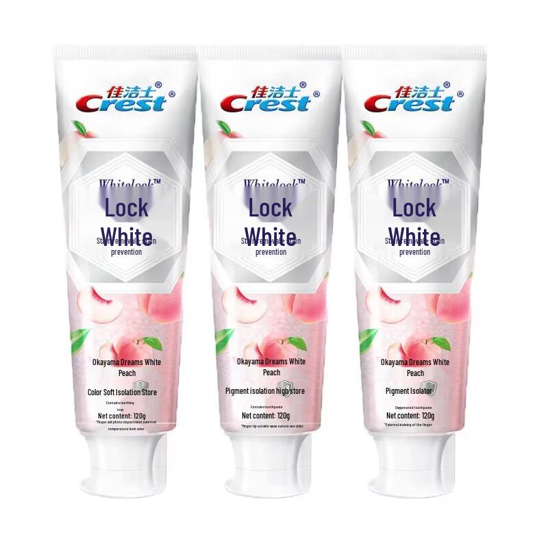 Crest Dual-Color Whitening Toothpaste, Okayama White Peach