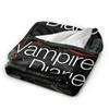 Coperta The Vampire Diaries Flanella Decorazione Dramma Horror Dark fantasy Coperte da Divano per Letto Viaggio Copriletti