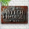 MysticEleganceDecor Vintage Witch House Iron Wall Hanging | Weatherproof, Distinctive Witchy Style, Effortless Installation