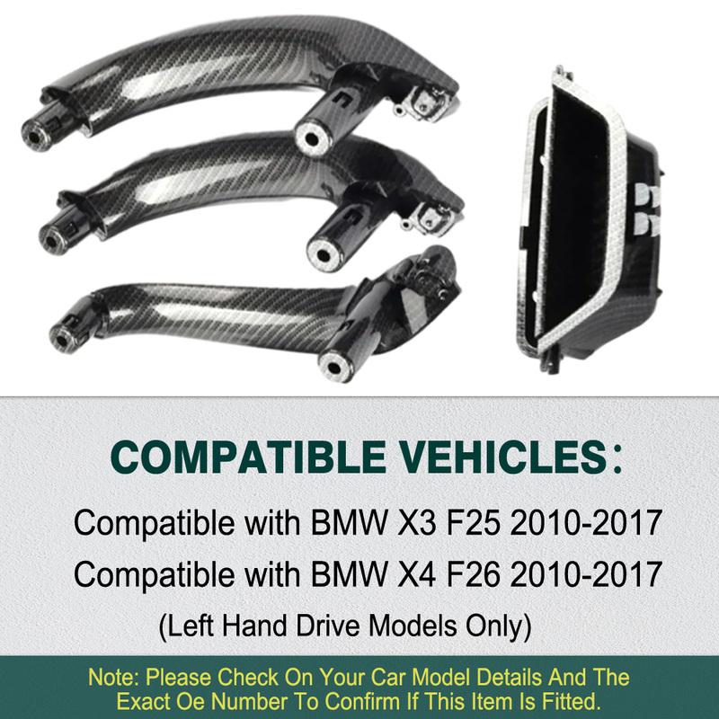 For BMW X3 X4 F25 F26 2010-2017 Interior Door Pull Handle ide Panel with Cover Trim for Car Asseccories 51417250307