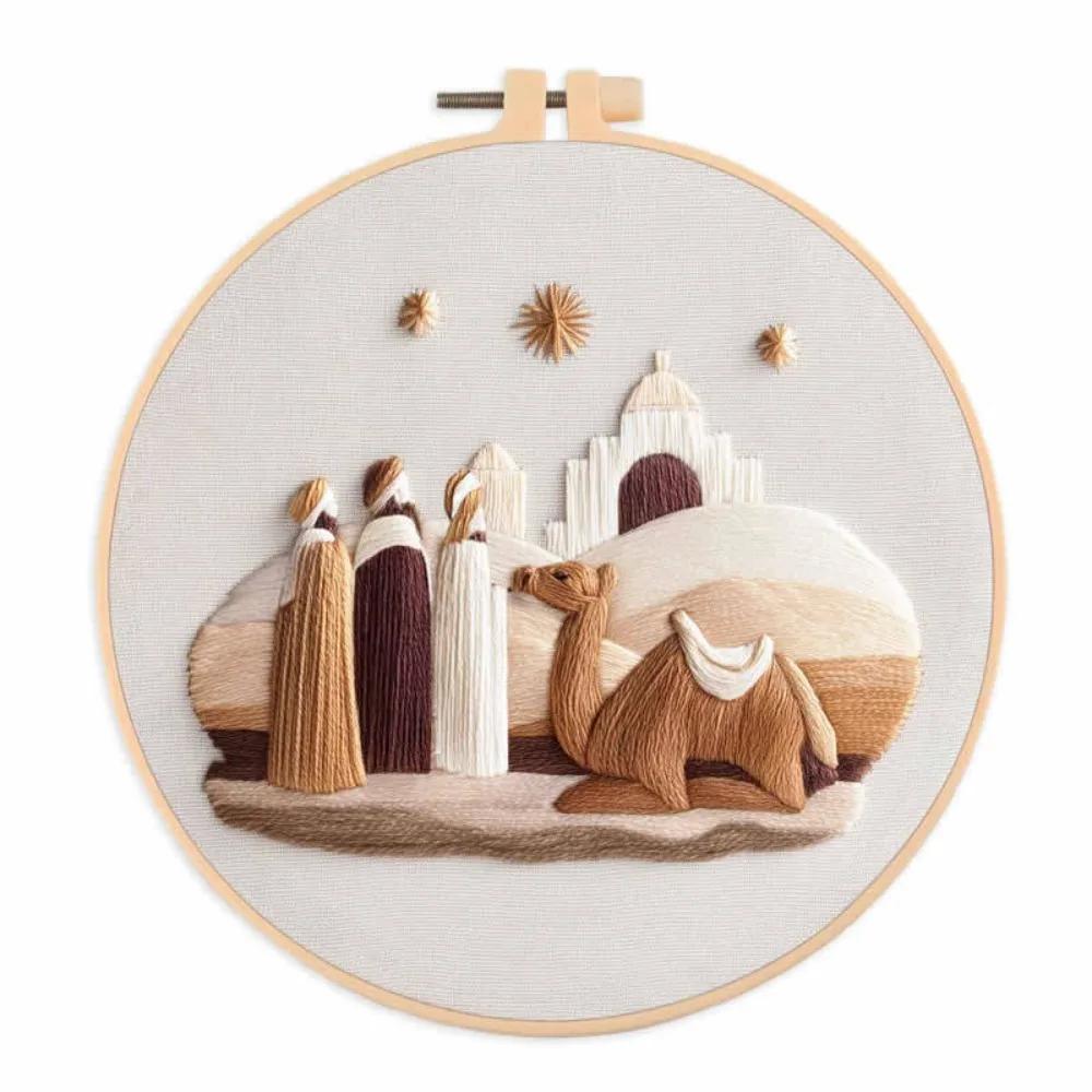 Christmas Cross Stitch Nativity Scene Embroidery Kit Cross Stitch Set DIY DIY Religious Vintage Embroidery Handmade