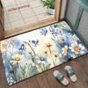 Blue & White Floral Mat Living Room Decoration Home Sofa Non-Slip Carpet Study Bedroom Tatami Children'S Soft Floor Mat
