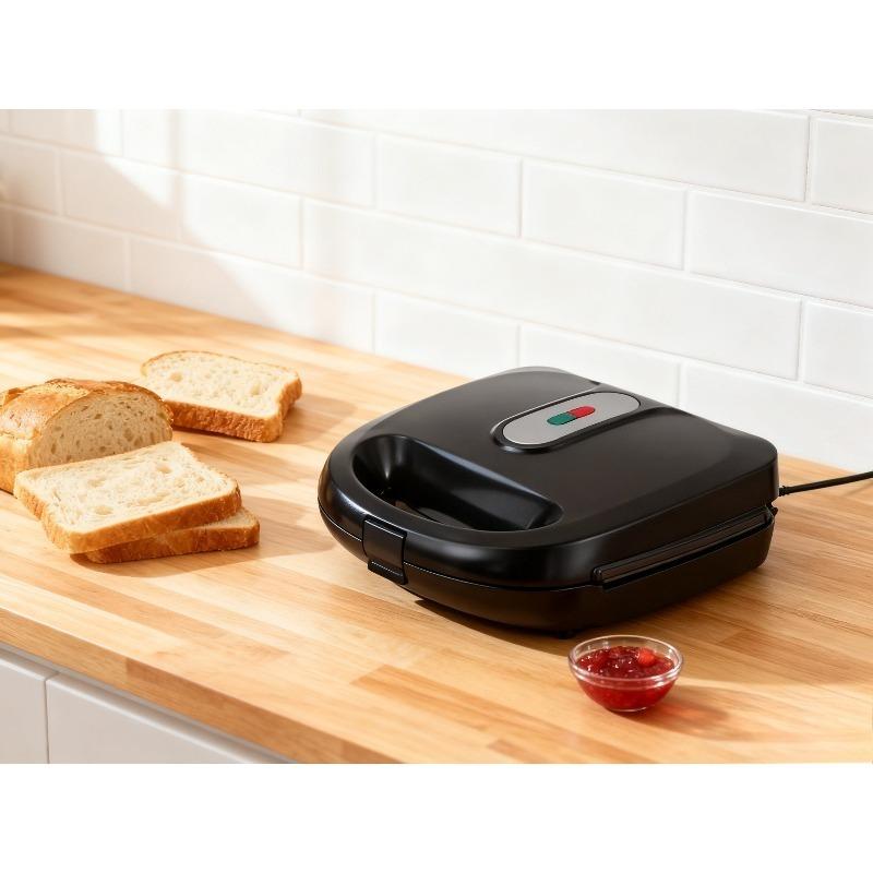 Mini 6-in-1 Non-Stick Sandwich Maker - Detachable Plates, Multi-Function Breakfast Maker for Waffles, Sandwiches & Toast, Household Use