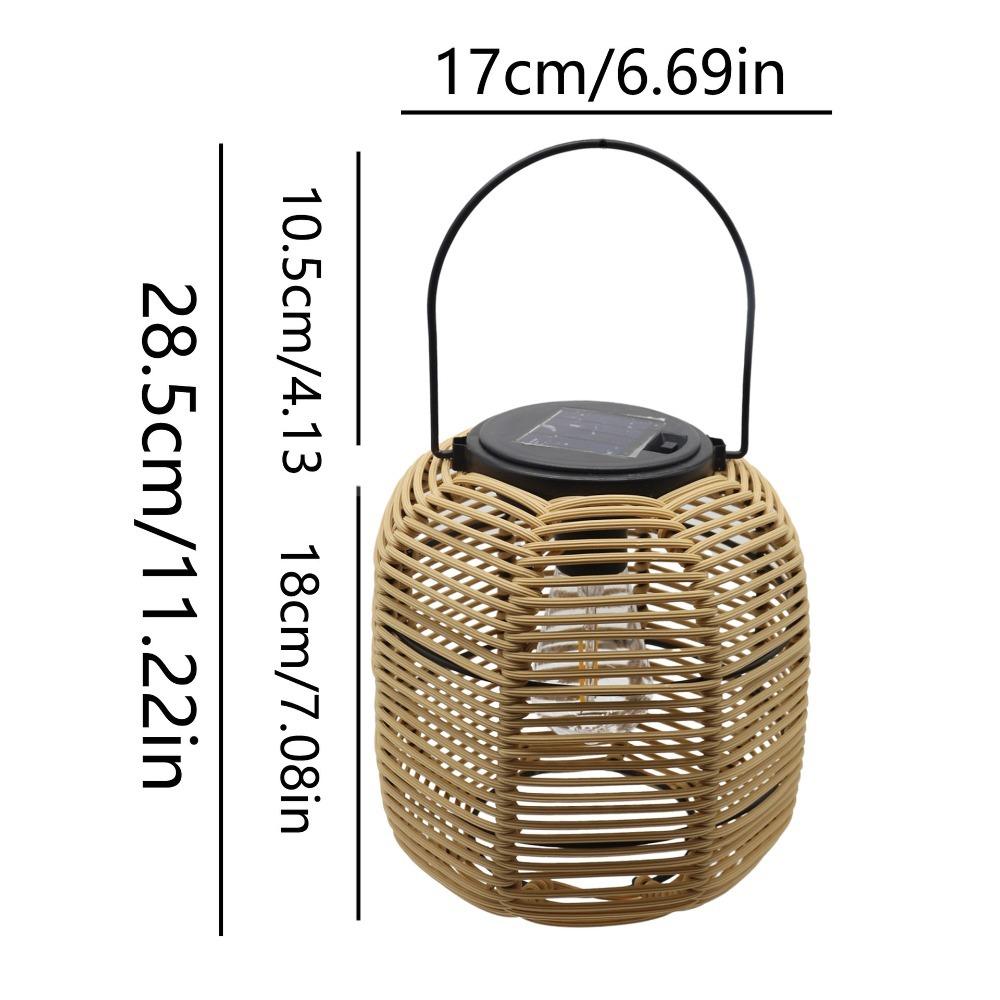 

Waterproof Bamboo Chandelier Lamp Solar Powered Weaving Lantern Outdoor Garden Yard Octa