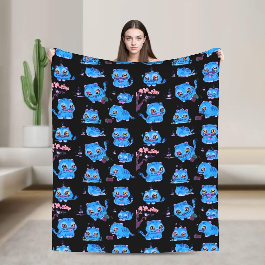 HUNTRIX KPOP Dämonenjäger Anime Flanelldecke Fantastische Überwurfdecke für Zuhause 200x150cm Teppichstück