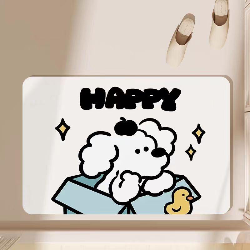 Cartoon Diatom Mud Mat Cute Absorbent Dirty Easy To Take Care of Non-slip Mat Bathroom Bathroom Quick Drying Mat