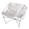 BUNDOK Bonfire Stand Lotus + BD-467 with Mesh, Stainless Steel, Storage Case Included, Compact, Silver