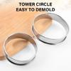 Easy Demold Baking Rings Tarts Molds Professional Stainless Steel Round Baking Rings Cake Mould for Tarts and Eggs