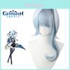 Cosplaypruik met blauw-witte kleurovergang, hittebestendige zijde voor anime-kostuumfeestjes