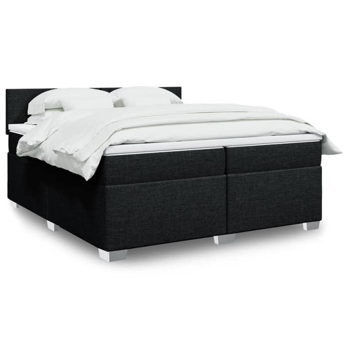 Cadre de lit avec matelas - Maison Exclusive - 200 x 200 cm - Noir - Ressorts ensachés
