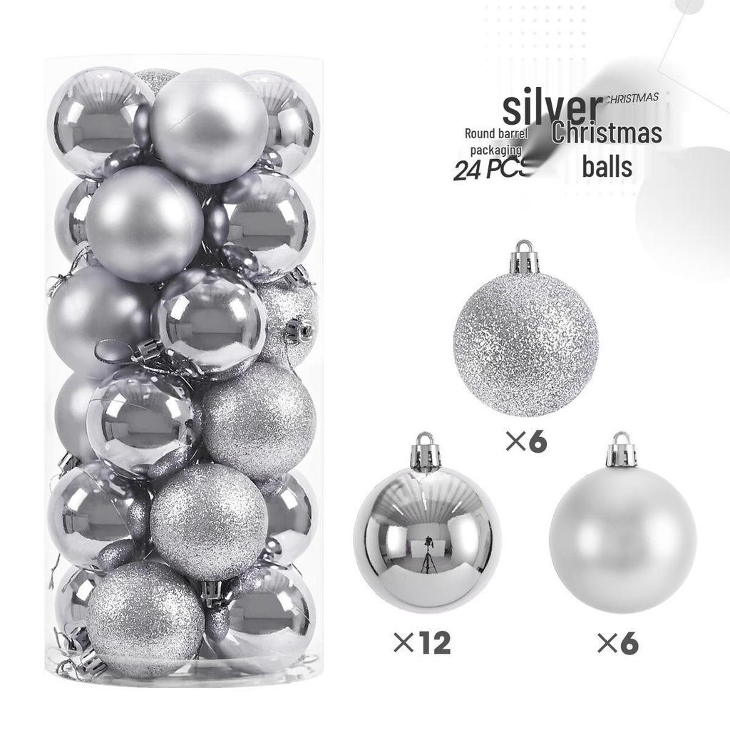 6cm Electroplated Hanging Christmas Ball Ornament Set